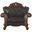 50 Inch Faux Leather Tufted Chesterfield Chair and Toss Pillow In Chocolate