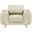 50 Inch Genuine Leather Tufted Club Chair In Gold and Beige
