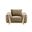 50 Inch Velvet Tufted Club Chair In Gold and Beige