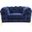 50 Inch Velvet Tufted Lounge Chair In Blue and Gold