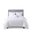 500 Thread Count Luxury Cotton Sateen Embroidered 5 Piece Full/Queen Comforter Set In White and Grey