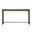 54 Inch Distressed Sled Console Table In Gray Brown and Black