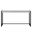 54 Inch Distressed Sled Console Table In White and Black
