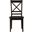 Simplicity Cross Back Dining Chair Set of 2 In Espresso Brown