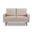 57 Inch Velvet Loveseat In Beige and Dark Brown