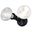 6.75 Inch 2 Light Outdoor Security Flood Light In Black