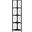 60 Inch Black And Black Metal Corner Etagere Bookcase