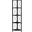 60 Inch Black Marble And Black Metal Corner Bookcase