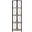 60 Inch Dark Taupe And Black Metal Corner Etagere Bookcase
