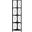 60 Inch Espresso And Black Metal Corner Etagere Bookcase