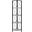 60 Inch Grey And Black Metal Corner Etagere Bookcase