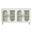 60 Inch Ribbed Texture Wood and Glass Sideboard with Four Doors In White