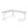 62 Inch L Shape Computer Desk In White