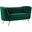 Margo Velvet Loveseat In Green