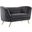 Margo Velvet Loveseat In Grey