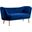 Margo Velvet Loveseat In Navy