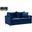 Naomi Velvet Loveseat In Navy