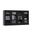 64 Inch Sideboard with Clear Glass Doors and Adjustable Shelves In Black