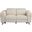 65 Inch Italian Leather Power Reclining Loveseat In Beige and Silver