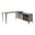 65 Inch L Shape Writing Desk In Gray and Black