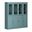 65 Inch Pantry China Cabinet with Clear Glass and Shaker Doors In Aqua