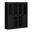 65 Inch Pantry China Cabinet with Clear Glass and Shaker Doors In Black