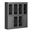 65 Inch Pantry China Cabinet with Clear Glass and Shaker Doors In Gray