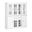 65 Inch Pantry China Cabinet with Raised Panel and 2-Drawers In White