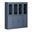 65 Inch Pantry China Cabinet with Shaker Doors and 2-Drawers In Antique Blue