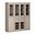 65 Inch Pantry China Cabinet with Shaker Doors and 2-Drawers In Beige