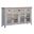 67 Inch Solid and Manufactured Wood Distressed Credenza In White