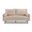 69 Inch Velvet Sofa and Toss Pillows with Dark Brown Legs In Beige