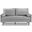 69 Inch Velvet Sofa and Toss Pillows with Dark Brown Legs In Gray