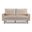 69 Inch Velvet Sofa with Dark Brown Legs In Beige