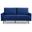 69 Inch Velvet Sofa with Dark Brown Legs In Blue