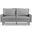 69 Inch Velvet Sofa with Dark Brown Legs In Gray