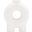 7 Inch Donut Footed Vase In White