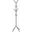 70 Inch Coat Rack In Silver Metal