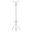 70 Inch Coat Rack In White Metal With An Umbrella Holder