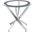 Brooke Glass Top End Table Chrome and Black