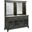 Plank Road Charcoal Rockland Buffet with Hutch