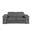 71 Inch Genuine Leather Loveseat In Grey and Silver