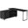 72 Inch Black And Silver Executive Corner Compter Desk