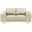 72 Inch Genuine Leather Loveseat In Gold and Beige