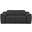 72 Inch Italian Leather Power Reclining Loveseat In Grey and Silver