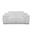 72 Inch Italian Leather Power Reclining Loveseat In White and Silver