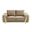 72 Inch Velvet Loveseat In Gold and Beige
