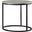 Lainey Faux Marble Round Top End Table Grey and Gunmetal