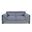 75 Inch Italian Leather Loveseat In Black and Light Blue