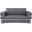 75 Inch Italian Leather Loveseat In Grey and Silver